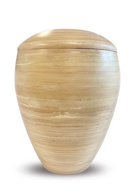 Bamboo White Cremation Urn